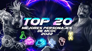 TOP 20 MEJORES PERSONAJES DE MCOC | LOS DIOSES DEL JUEGO
