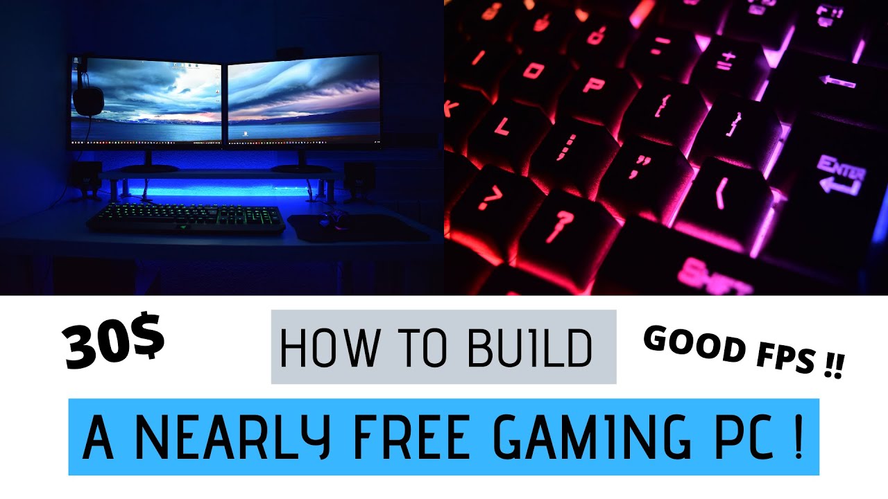 How to build a cheap gaming pc! ONLY 30! NEARLY FREE PC BUILD