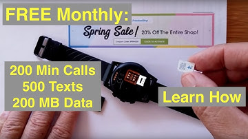 FREEDOM POP: Free 200 Min Calls, 500 Texts, 200MB 4G Data Monthly for your Android Smartwatch!