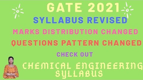 Gate 2021 update| NewExam Pattern|Revised Chemical Engineering Syllabus|what is MSQs?|IIT Bombay|