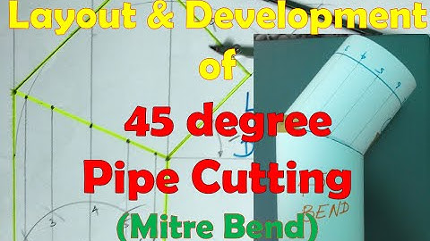 Layout and Development of 45 deg Pipe miter Cutting