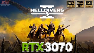 Helldivers 2 | RTX 3070 | 1080p, 1440p, 4k benchmarks