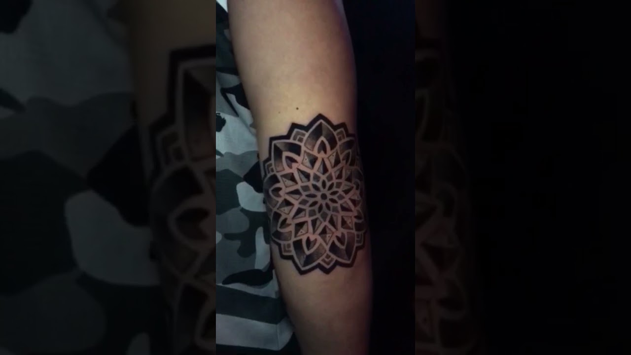 Sunset Tattoo  Elbow Mandala done by Tristan