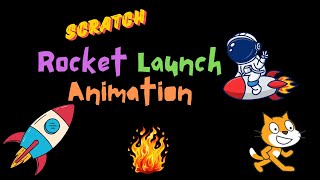 Rocket Launch Animation in scratch landing on the moon. #scratch #scratchanimation , tutorial