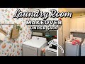 DIY Small Laundry Room Makeover on a Budget | Before &amp; After | Laundry Room Remodel &amp; Organization