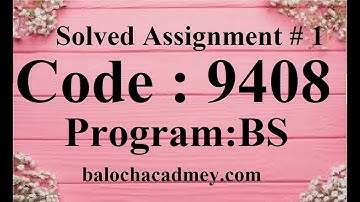 AIOU Solved Assignment No 1 Code 9408 Autumn 2021 | Baloch Academy