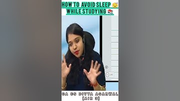How To Avoid Sleep 🚫While Studying 📚Best Study Tips By CA CS Divya Agarwal Mam | MEPL
