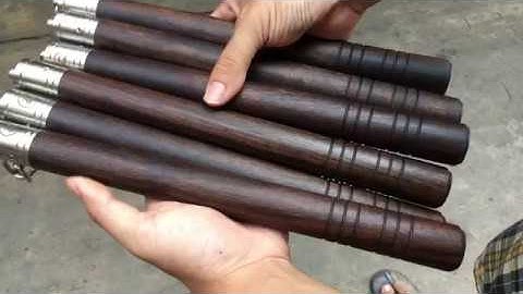 Côn nhị khúc gỗ Chiu Liu|Côn nhị khúc Trần Long|Hotline 0933440474