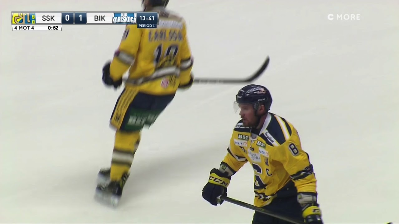 Nicklas Grossmann tacklar Niklas Lihagen