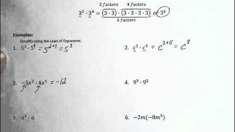 Lesson 1 3 notes Multiply and divide monomials