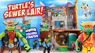 Mutant Mayhem Ninja Turtle's Sewer Lair Playset & Figure Disguise Party Pack Build Review