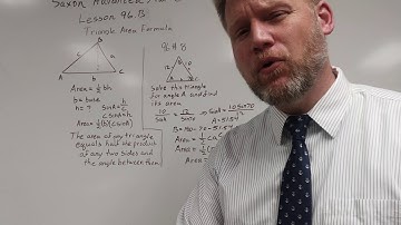 Saxon Advanced Math Lesson 96.B Triangle Area Formula