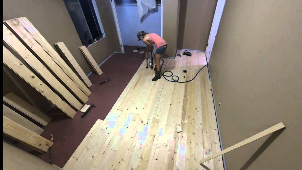 Pine Wood Flooring Installation Youtube