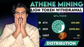 Athene Network | Athene Mining Launching Lion Token | Athene Mining Withdrawal Update Free Giveaway