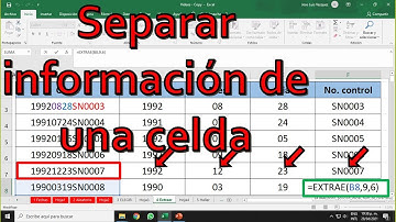Excel Formula Extraer | para separar información de una celda