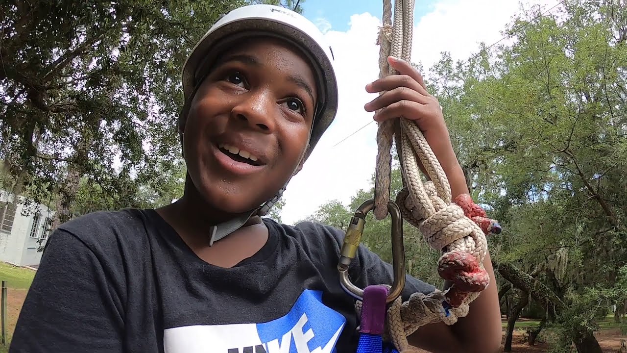First Time Zip Lining at Camp Immokalee! YouTube