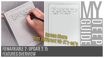 Remarkable 2: Update 2.15, Features Overview