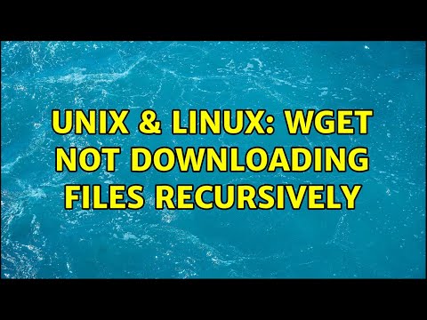 Unix & Linux: wget not downloading files recursively