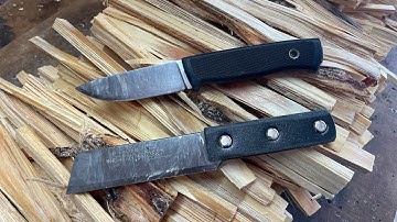 Hacking knife, batoning, & fat wood