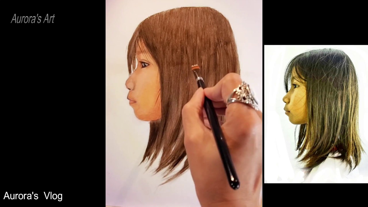 How to Paint Long Straight Hair Oil Painting YouTube