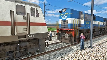 Engine Failed of Humsafar Express and Rescue By WDM-3D -:- Train Simulator
