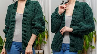 جاكيت كروشيه |How to crochet a jacket
