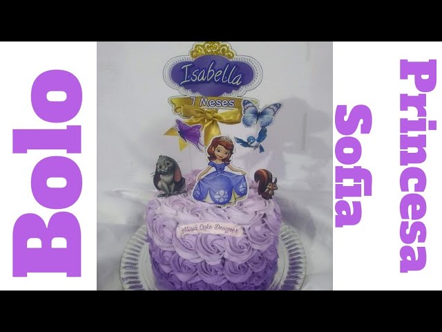 Bolo de 1 kg Tema Princesa Sophia - brunaagradearaujo