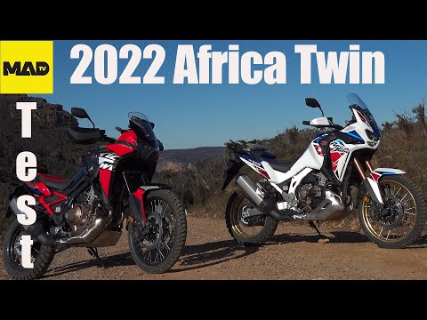 Video: Die Honda CRF1100L Africa Twins word vir 2022 hernu: estetiese aanraking en verbeterde DCT-ratkas