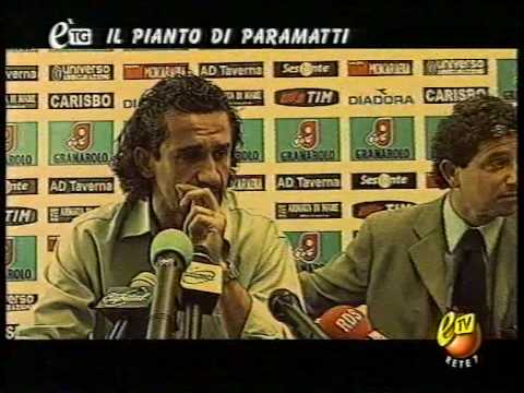Bologna calcio ...il pianto di Michele Paramatti