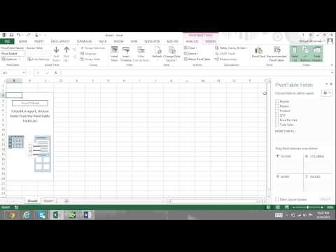Pivot Table Tutorial Excel 2013 For Beginners Part 1: How to Make a Pivot Table in Excel 2013