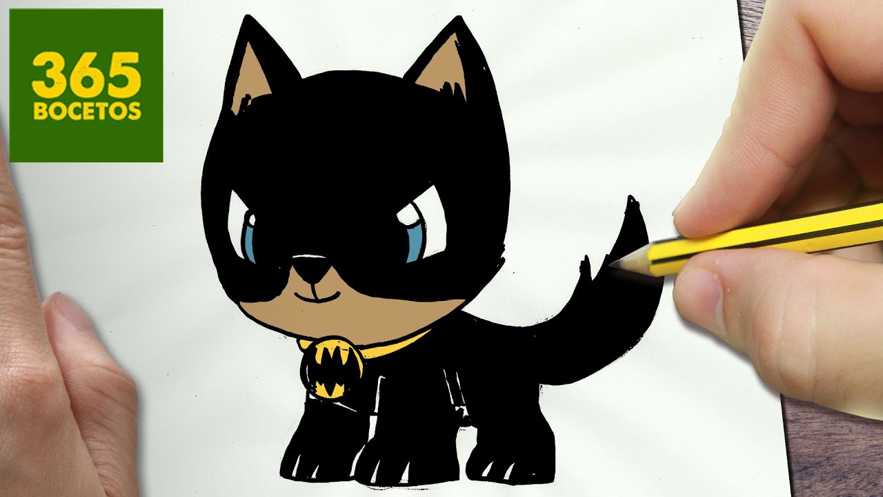 COMO DIBUJAR PERRO BATMAN KAWAII PASO A PASO - Dibujos kawaii faciles - How  to draw a BATMAN DOG - YouTube