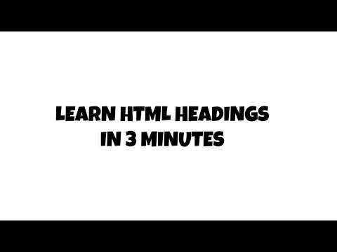 You Won't Believe How Easy it is to Master HTML Headings in Under 3 Minutes