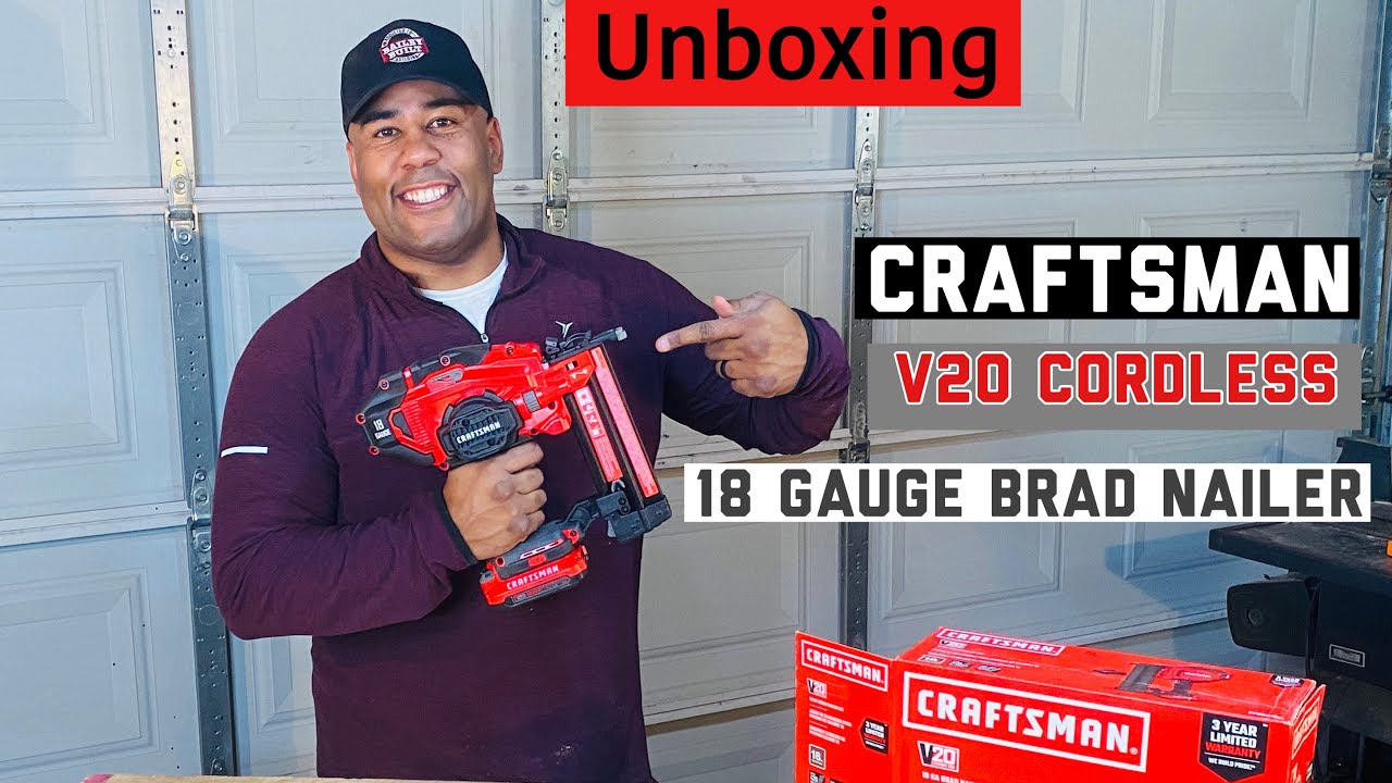 REVIEW: Craftsman V20 CORDLESS BRAD NAILER - CMCN618C1 - YouTube