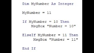 If then else statement in Excel vba