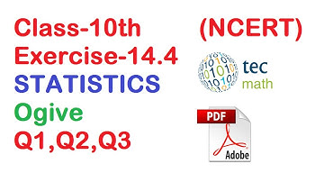 Class 10th NCERT,Exercise  14.4 Statistics