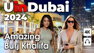 Dubai Live 24/7  Amazing Burj Khalifa, City Center [ 4K ] Walking Tour