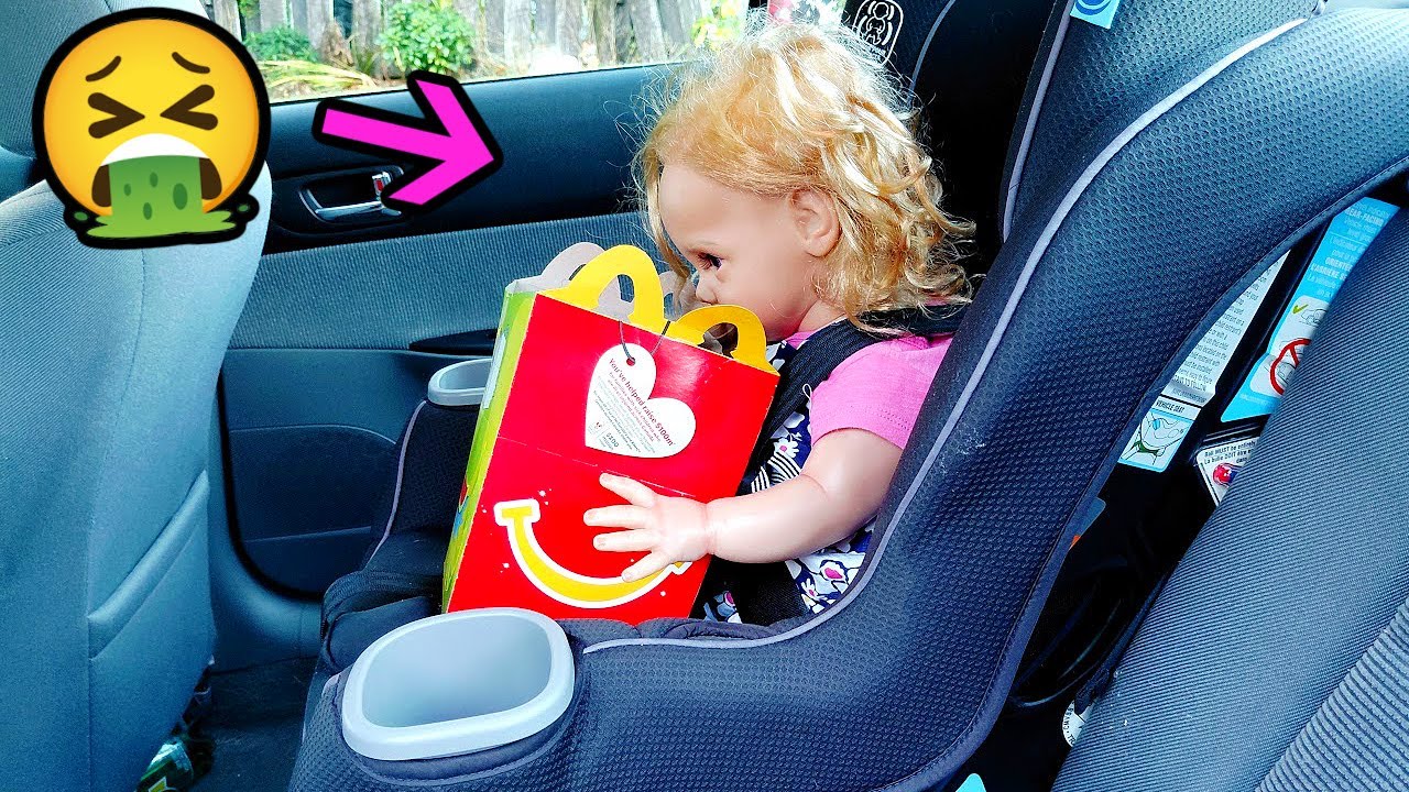 Reborn Girl Throws Up In Car Role Play