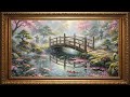 Whispers of Sakura Serenity | Koi Pond &amp; Zen Bridge in Blooming Japanese Garden