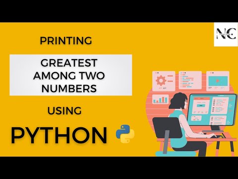 Finding out the greatest number among two numbers in Python || Visual Studio Code||
