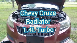 How to replace the radiator in a chevy cruze 1.4l turbo