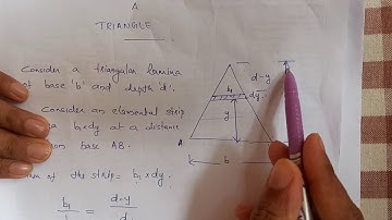 Moment of inertia of a triangle