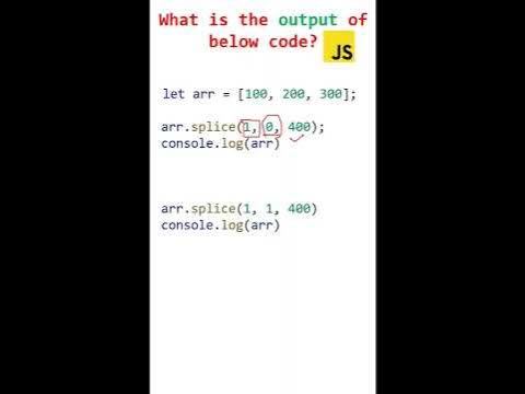splice method in javascript |splice operator in javascript | array ...