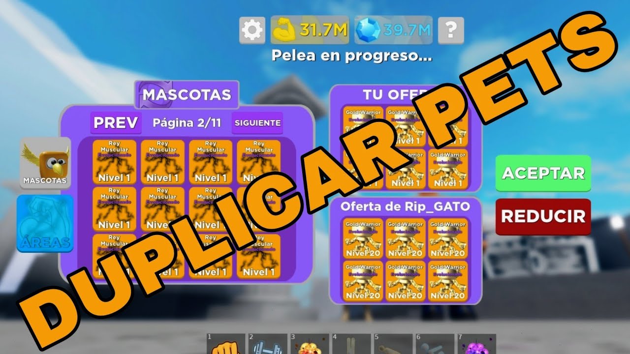 COMO DUPLICAR O CLONAR PETS MUSCLE LEGENDS / ROBLOX YouTube