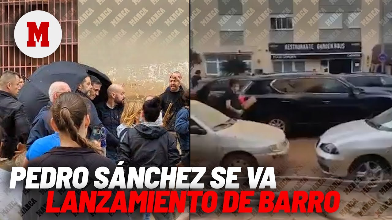 Así se marchó Pedro Sánchez después de que lanzaran barro a los reyes en su visita a PaiportaI MARCA