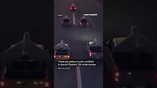 Ukrainian Forces Targeted Russian Drone Launcher Truck #warinukraine