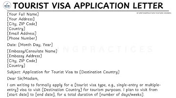 How To Write A Tourist Visa Application Letter Step by Step Guide | Writing Practices