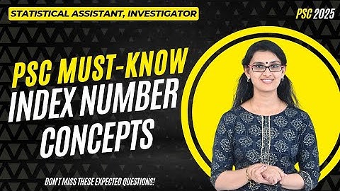 Index Numbers Made Easy | PSC Statistical Assistant Economics 2025