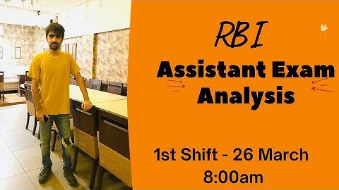 RBI assistant 26 March 1st shift analysis