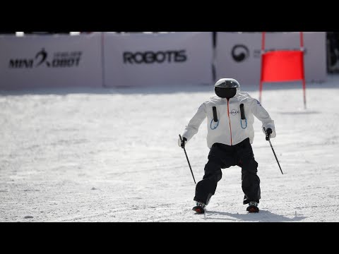 Skiing robots hit the slopes in South Korea