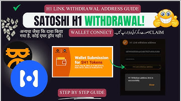 Satoshi H1 Airdrop Withdrawal Process Update: H1 Token Link Withdrawal Address Guide ✅